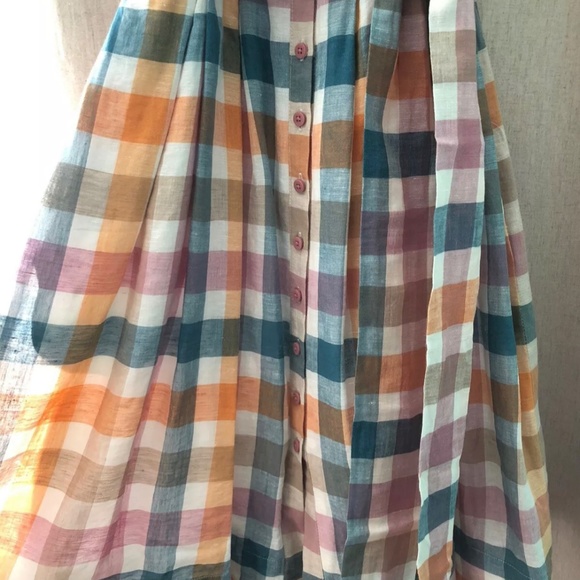 Gal Meets Glam Collection, Linen Check Dress, Size 0 - Picture 10 of 14